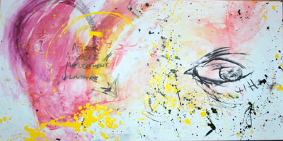Olicorno, Beauty Is What You See - Work [#109] Amour aveugle (24''x48'') 1400$